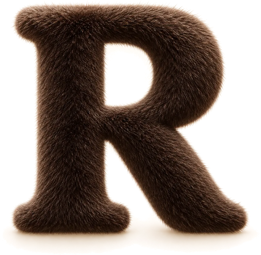 Ringer's logo, a furry letter R